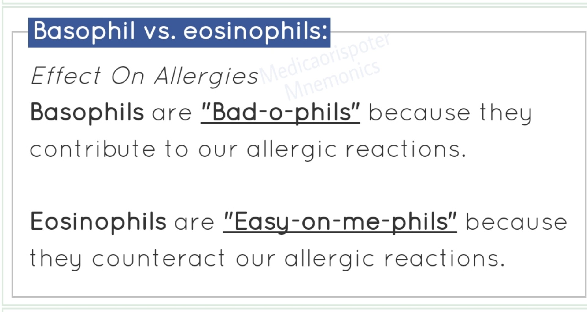 Basophil vs Eosinophil