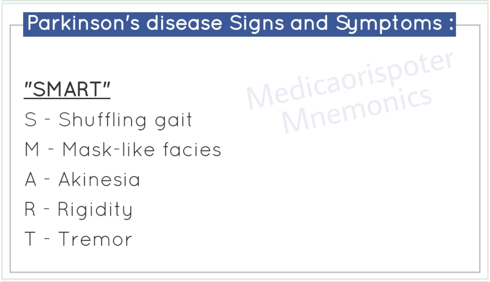 Parkinsons Disease Signs and Symptoms
