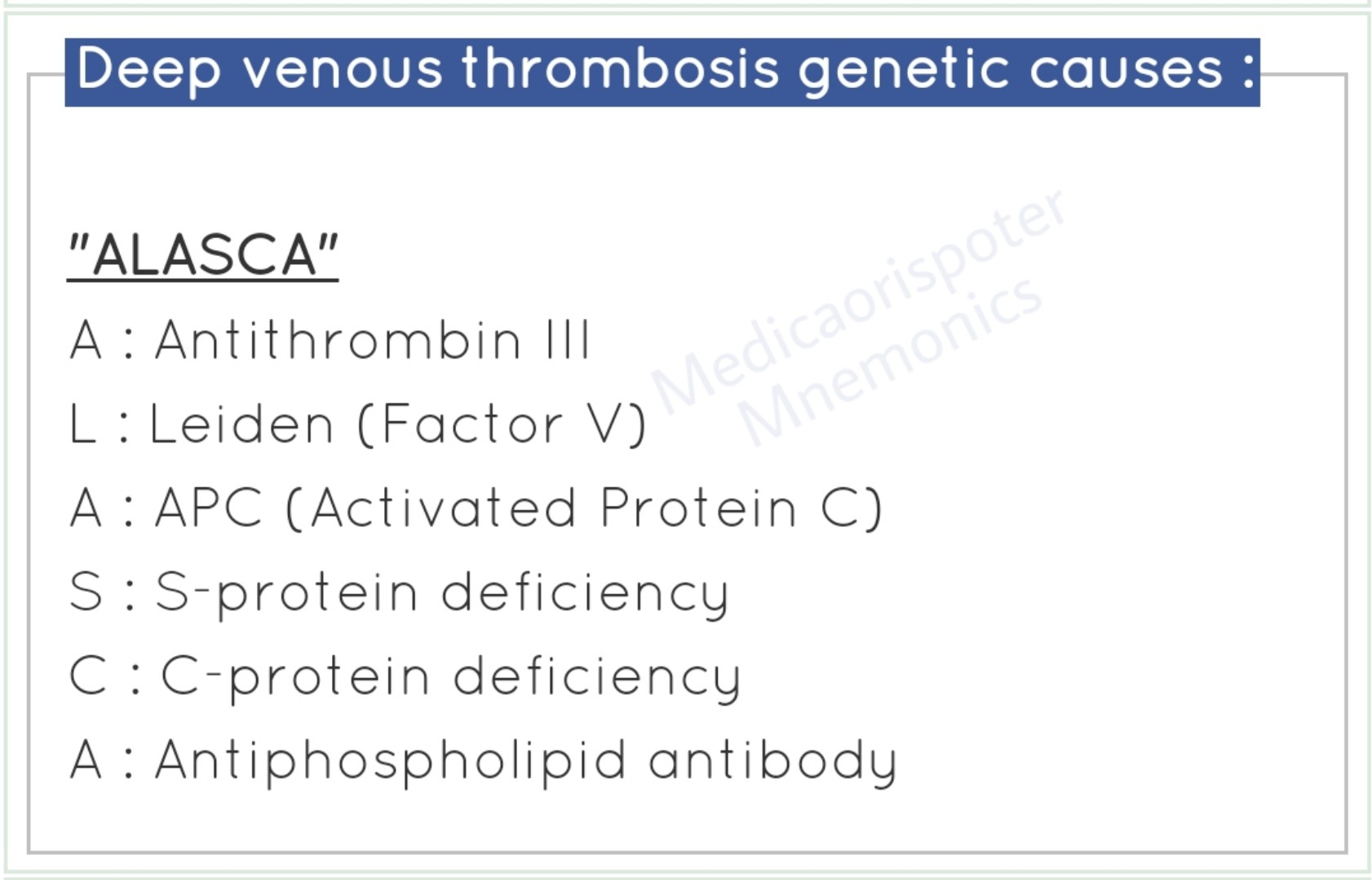 Genetic Causes of Deep Venous Thrombosis