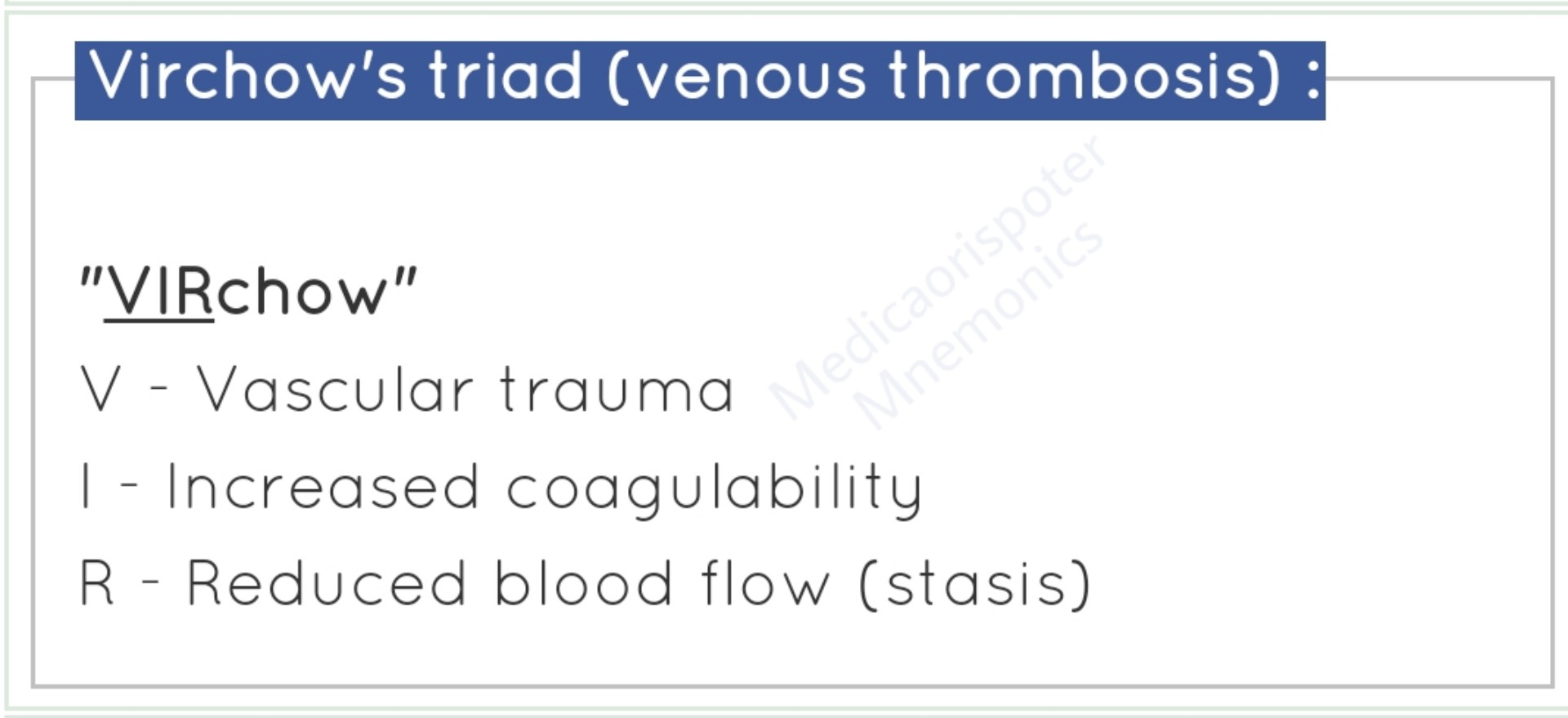 Virchows Triad Venous Thrombosis
